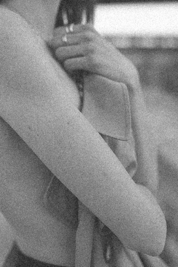 Arm and shirt sleeve